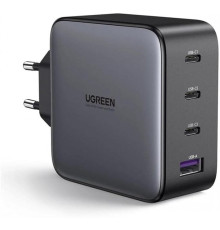 Зарядний пристрій UGREEN CD226 GaN 3 х USB-C + USB-A 100 Вт Чорно-сірий