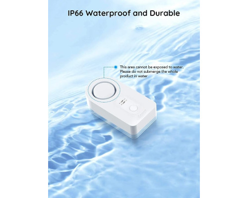 Датчик витоку води Govee Wi-Fi Water Sensors Alarm система розумний будинок 3 шт/уп