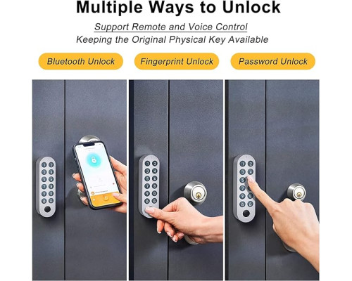Розумний замок для вхідних дверей Lockin Smart G30,відбиток пальця, код доступу