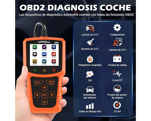 Діагностичний сканер OBD2 VPOW K88 PRO ДЛЯ ВСІХ АВТОМОБІЛЕЙ С OBDII