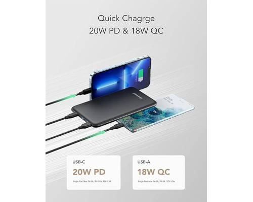 Павербанк, портативний акумулятор 26800mAh Charmast Lightning Type-C Micro USB