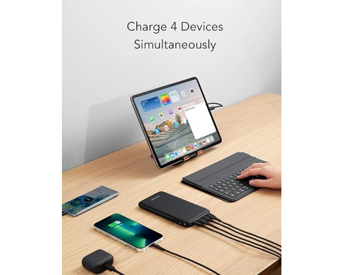 Павербанк, портативний акумулятор 26800mAh Charmast Lightning Type-C Micro USB