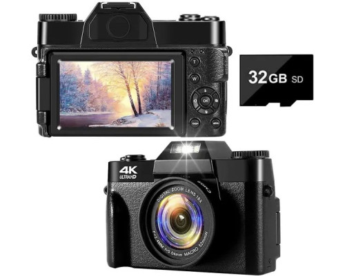 Цифрова камера 4K 48MP з цифровим зумом 16X цифровий фотоапарат