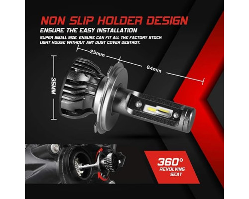 Світлодіодні Led лампи KOYOSO H4 LED 10000LM 12V 6000K