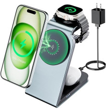 Безпровідна зарядка ezpower MagSafe 3 в 1 для iPhone/iWatch/AirPods