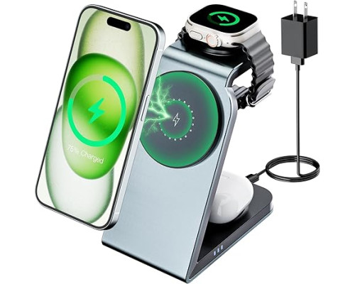 Безпровідна зарядка ezpower MagSafe 3 в 1 для iPhone/iWatch/AirPods