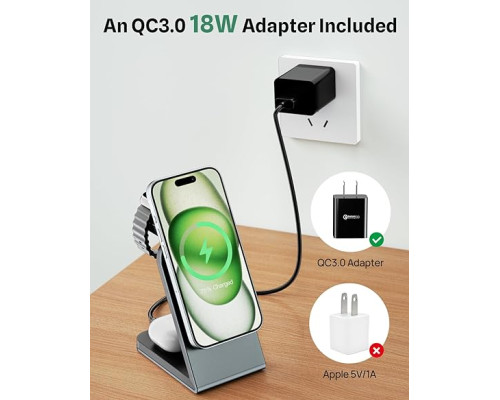 Безпровідна зарядка ezpower MagSafe 3 в 1 для iPhone/iWatch/AirPods
