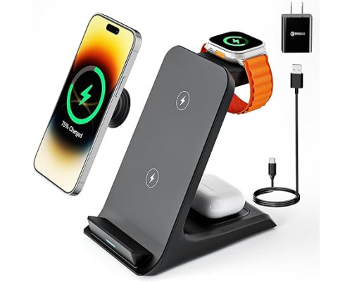 Зарядна станція 3 в 1 ezpower для товстих футлярів 10 мм для iPhone