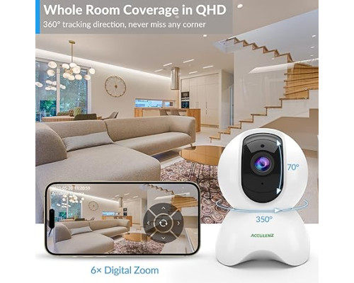 WiFi-камера ACCULENZ R5W радіоняня з розпізнаванням звуку, двостороння розмова, нічне бачення