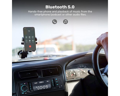 Автомобільний радіоприймач Avylet C304 RDS Bluetooth 5.0 Handsfree, дзвінки та годинник