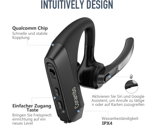 Bluetooth-гарнітура Conambo K21 / Bluetooth-навушник із подвійним мікрофоном CVC 8.0