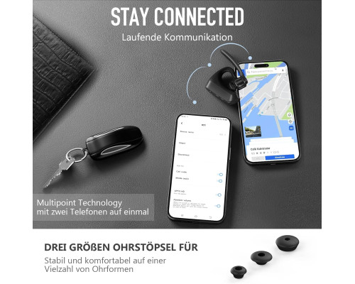 Bluetooth-гарнітура Conambo K21 / Bluetooth-навушник із подвійним мікрофоном CVC 8.0