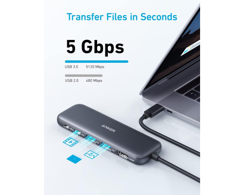Адаптер Anker 332 USB-C (5-в-1)  4K HDMI, 5 Гбіт/с