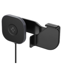 Автотримач з функцією бездротової зарядки Spigen ITT90W Onetap для Tesla Model 3 | Y | X | S Black with MagSafe