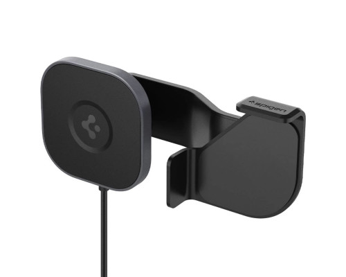 Автотримач з функцією бездротової зарядки Spigen ITT90W Onetap для Tesla Model 3 | Y | X | S Black with MagSafe