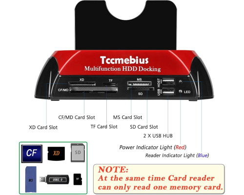Док-станція з двома слотами зовнішнього жорсткого диска Tccmebius TCC-S862-UK USB 2.0