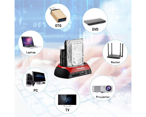 Док-станція з двома слотами зовнішнього жорсткого диска Tccmebius TCC-S862-UK USB 2.0
