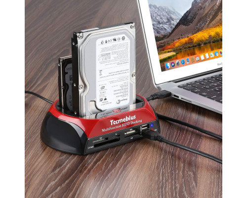 Док-станція з двома слотами зовнішнього жорсткого диска Tccmebius TCC-S862-UK USB 2.0