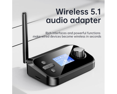 Bluetooth 5.1 приймач-передавач Q Sound C41 PRO LCD Display