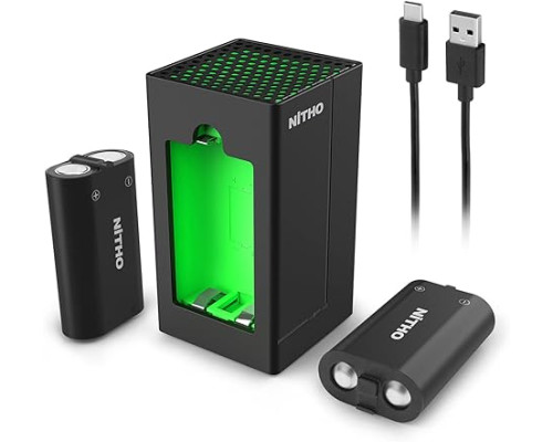 Акумулятори NiTHO для Xbox One/Xbox Series X|S з двома акумуляторами та зарядною станцією