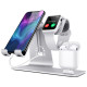 Док-станція для зарядки Bestand 3in1 для iPhone, iWatch, AirPods - срібний