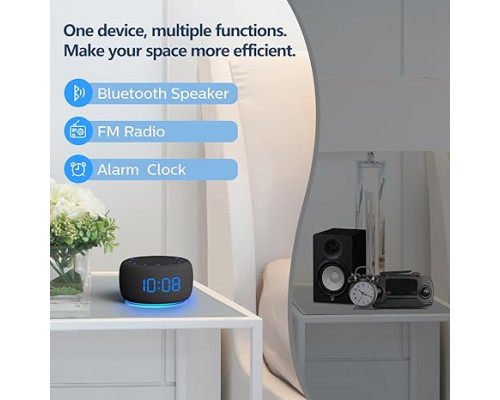 Радіо-будильник BUFFBEE RS11 з Bluetooth, нічник