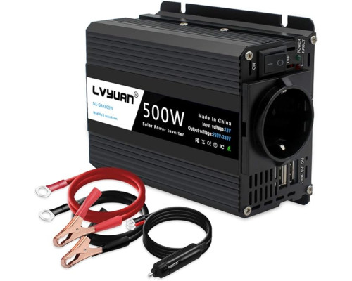 Інвертор 12V-220 LVYUAN 500W MOD, перетворювач напруги 12V-220V Модифікована синусоїда