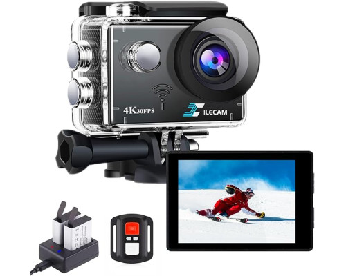Підводна камера Xile Action Cam 4k, 30M  з батареями великої ємності 2 × 1350 мАг