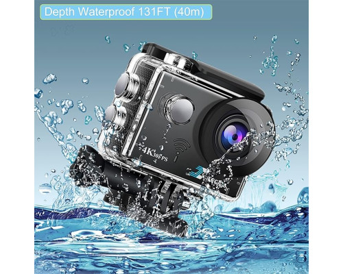 Підводна камера Xile Action Cam 4k, 30M  з батареями великої ємності 2 × 1350 мАг