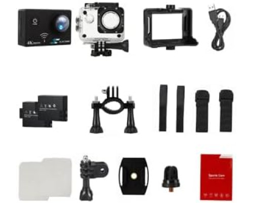 Підводна камера Xile Action Cam 4k, 30M  з батареями великої ємності 2 × 1350 мАг