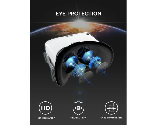 Гарнітура DESTEK V5 VR для телефону з контролером (біла)