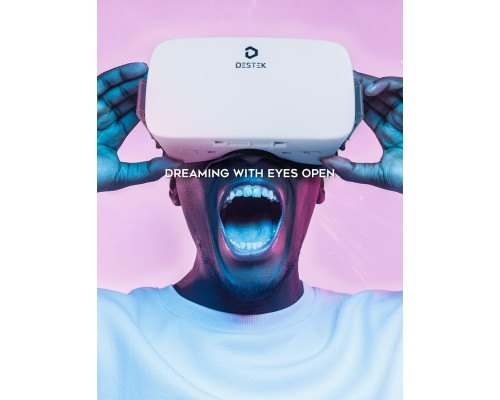 Гарнітура DESTEK V5 VR для телефону з контролером (біла)
