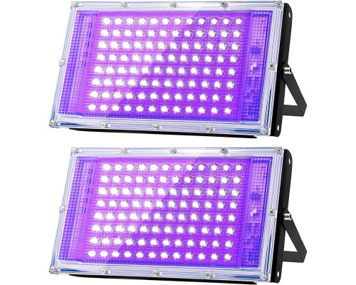 Glostars 100 Вт світлодіодний УФ-чорний сценічний світильник, ( 2 шт)