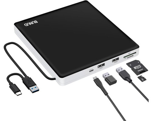 Зовнішній CD-DVD-привід USB 3.0 Type-C BUNUD +/-RW оптичний привід