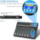 Портативний аудіомікшер 7-канальний Depusheng HT7 Bluetooth з USB MP3 для DJ