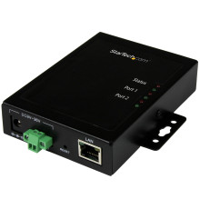 Сервер пристроїв Startech з 2-портовим портом Serial-to-IP - RS232 - металевий і монтується