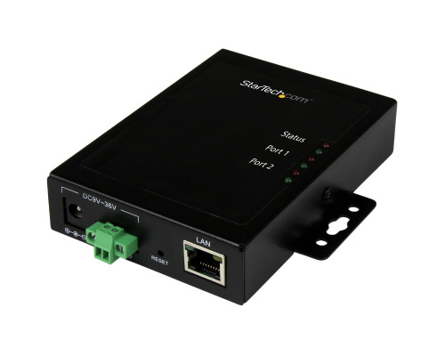Сервер пристроїв Startech з 2-портовим портом Serial-to-IP - RS232 - металевий і монтується