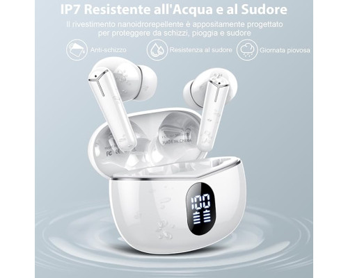 Бездротові Bluetooth навушники Kicoeon ‎IT07,водонепроникні, 36H, білі