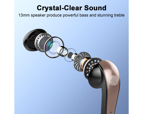 Бездротові навушники BESNOOW Q13,  Bluetooth 5.3 з HD-мікрофоном HiFi Stereo Sound
