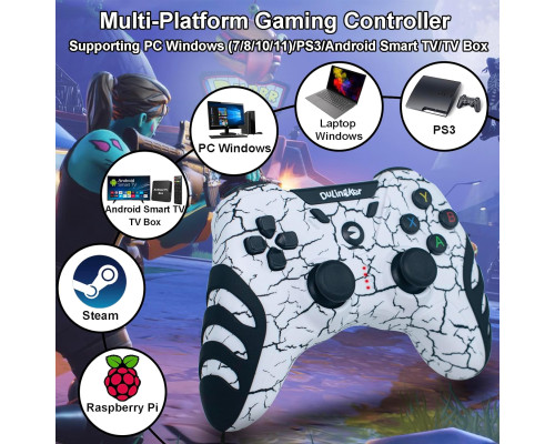 Бездротовий джойстик DuLingKer для PS3 Смарт-ТВ ПК Wireless Gamepad
