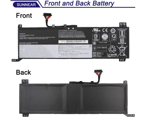 L19C4PC0 Акумулятор для ноутбука Lenovo Legion 5P-15IMH05 Legion 5-15IMH05 5-15ARH05 15,36 В 60Wh 4010mAh
