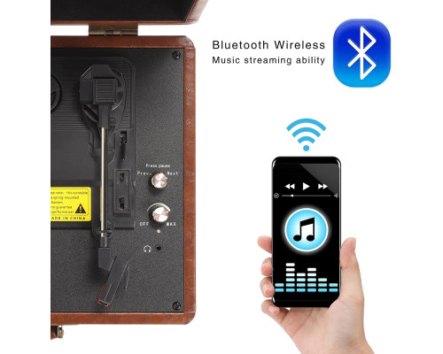 Вініловий програвач VOKSUN c260 з Bluetooth, USB, Aux