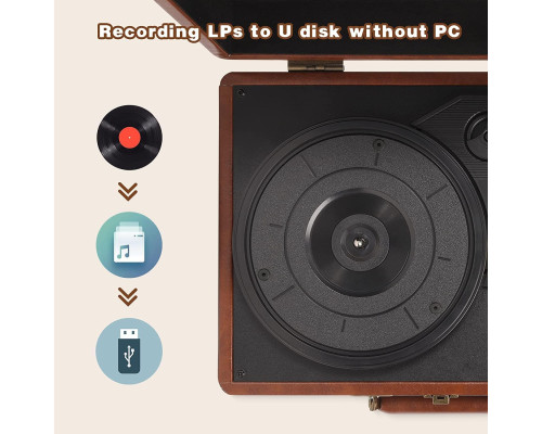 Вініловий програвач VOKSUN c260 з Bluetooth, USB, Aux
