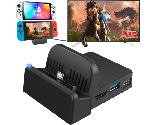 Портативна TV док-станція для Nintendo Switch модель OLED 4K/1080P HDMI
