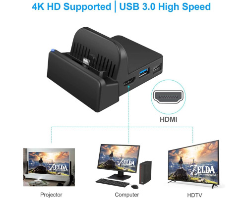 Портативна TV док-станція для Nintendo Switch модель OLED 4K/1080P HDMI