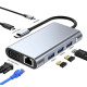 USB Type-C Hub хаб 7 в 1 (USB x3, HDMI, VGA, LAN, Type-C) Shenzhen Technology Co