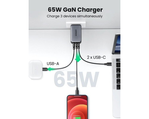 Швидка зарядка UGREEN CD244 Nexode 65W USB-C Charger