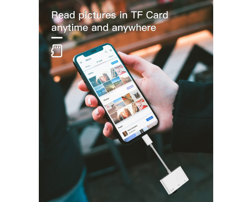 Адаптер перехідник для iPhone JH-0512 Lighting to USB3.0 для підключення камери