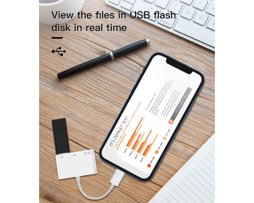 Адаптер перехідник для iPhone JH-0512 Lighting to USB3.0 для підключення камери