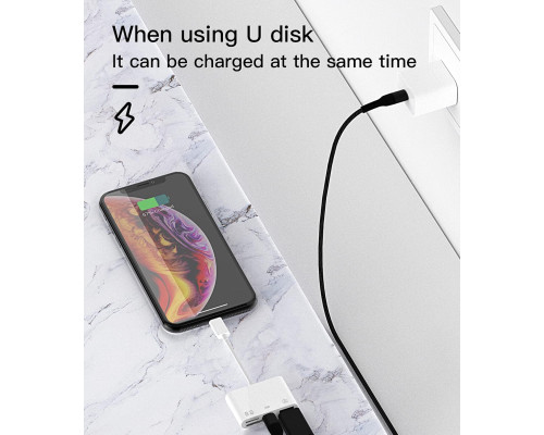 Адаптер перехідник для iPhone JH-0512 Lighting to USB3.0 для підключення камери